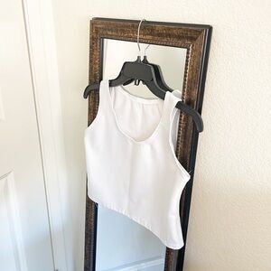 Toy Collective white cropped tank top